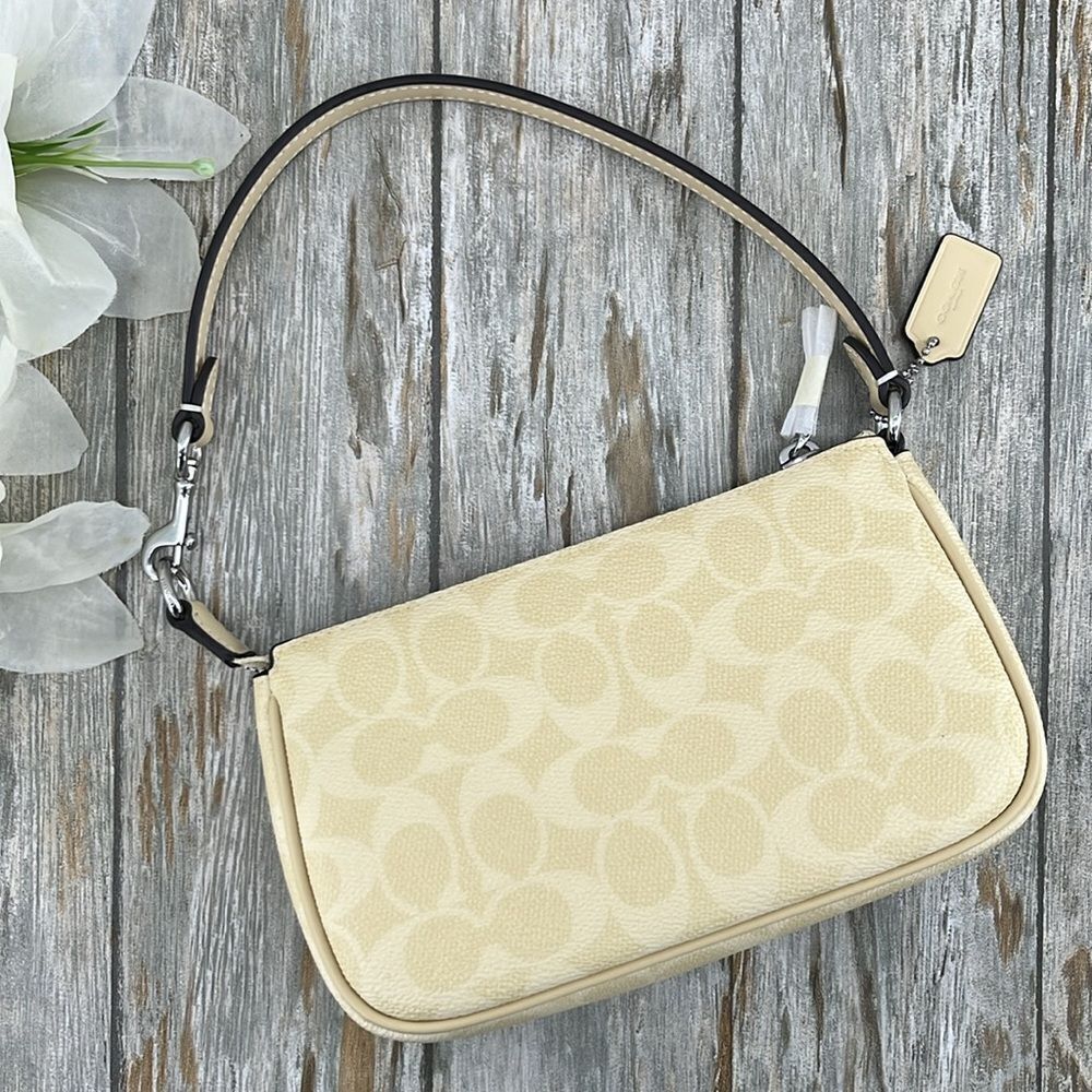 Coach Nolita 19 In Signature Canvas Butter Yellow Shoulder Bag Purse - Picture 7 of 10